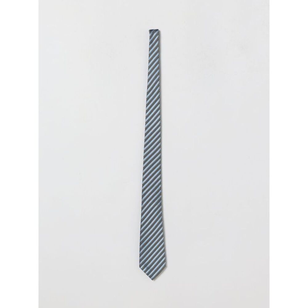 Zegna Men Zegna Striped Silk Tie